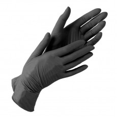 Перчатки нитриловые черные неопудренные нестерильные NitriMAX размер S - 100 шт